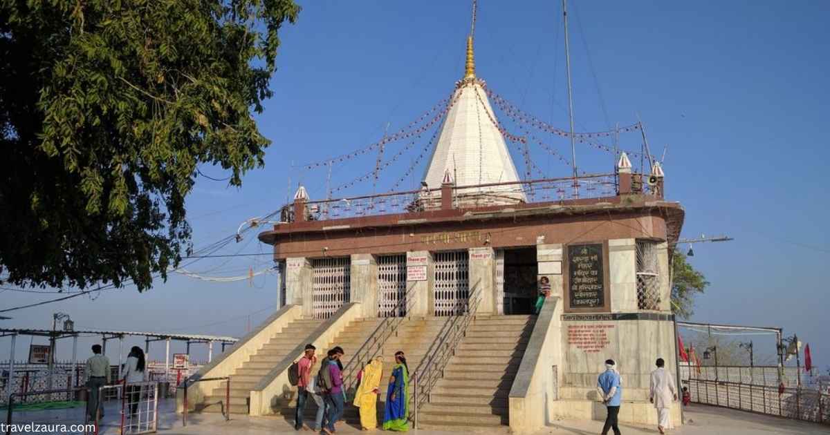 Maihar Devi Temple on Trikut Hill during morning darshan timings.