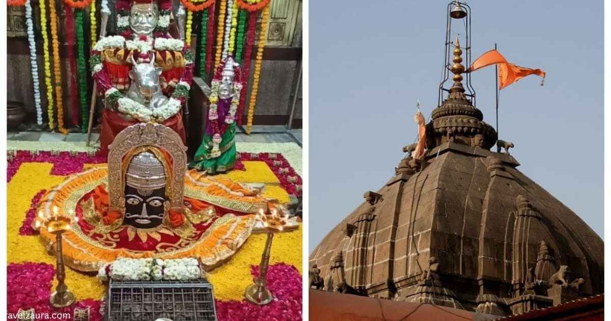 Parli Vaijnath Jyotirlinga temple front view during morning darshan, Beed District Maharashtra.