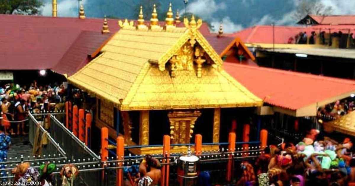 Pilgrims trekking to Sabarimala temple during morning darshan.
