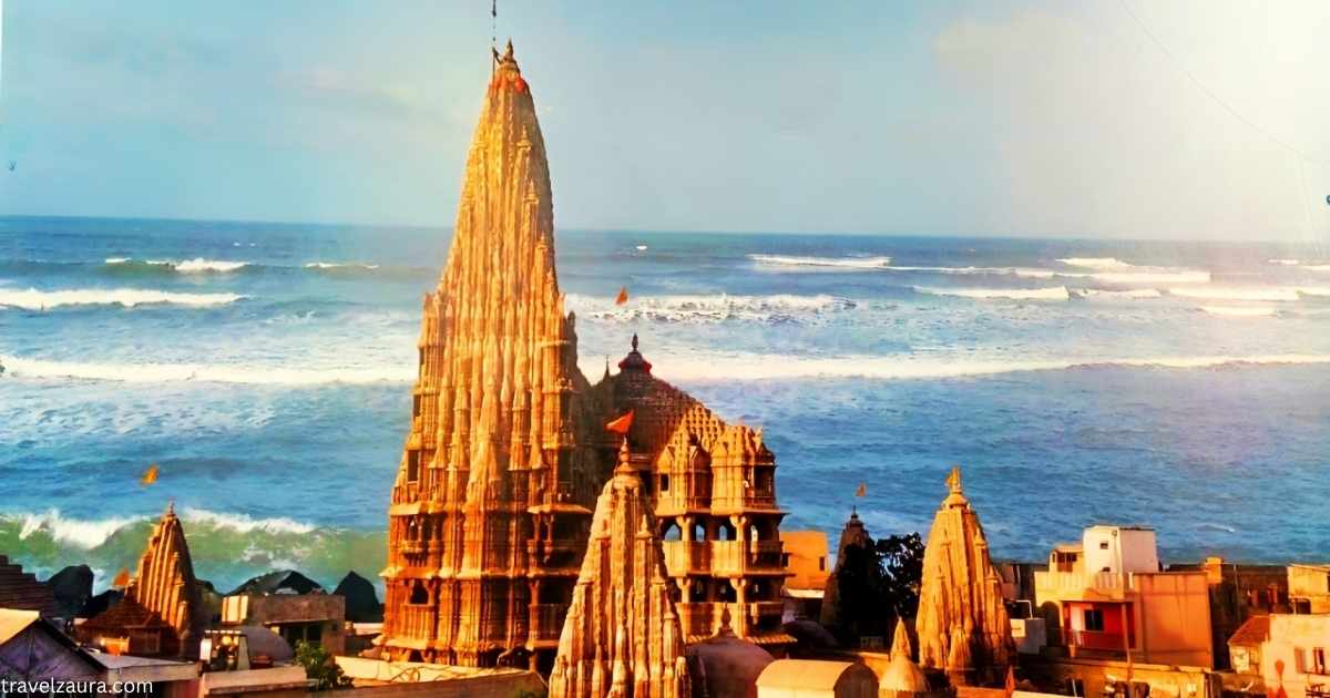 Bet Dwarka Temple at sunrise during morning darshan, Gujarat.