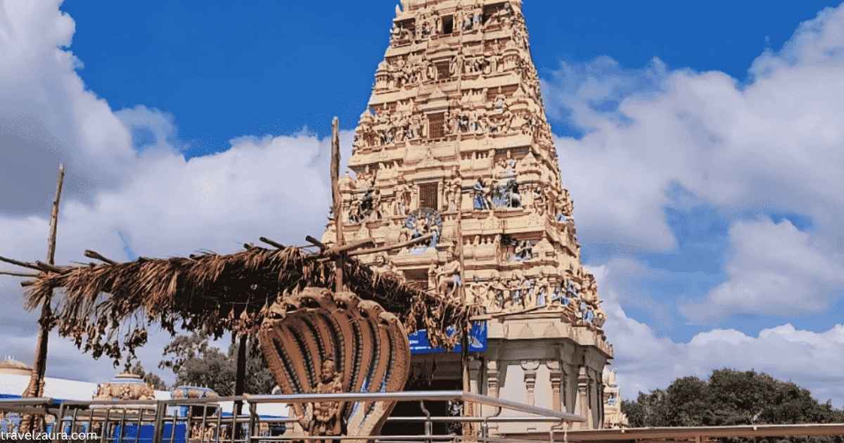 Ghati Subramanya Temple during morning darshan hours.