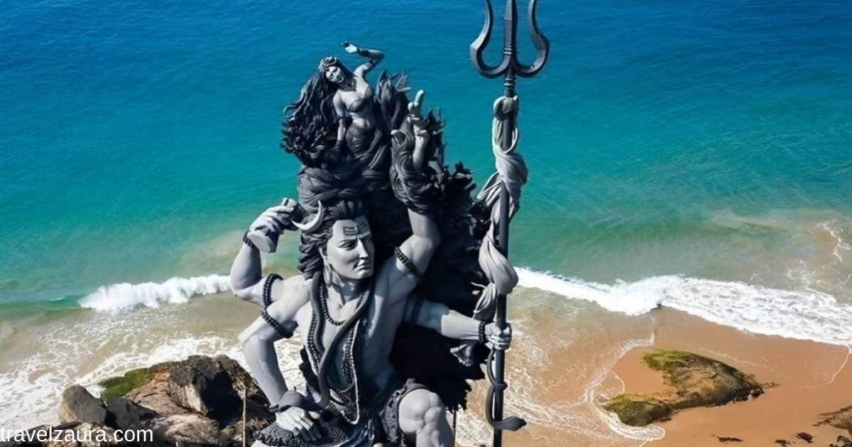 Azhimala Shiva Temple by the sea, Trivandrum.