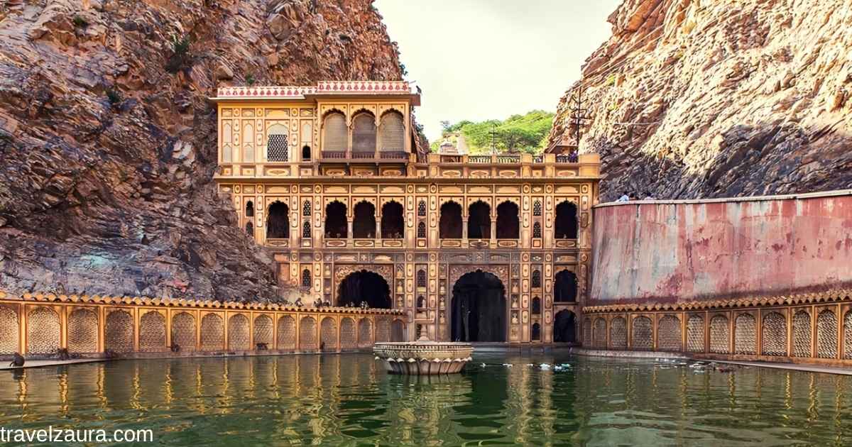 Galta Ji Temple Jaipur nestled in the Aravalli hills.