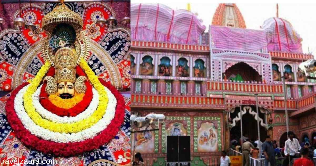 Khatu Shyam Mandir entrance for online darshan booking.