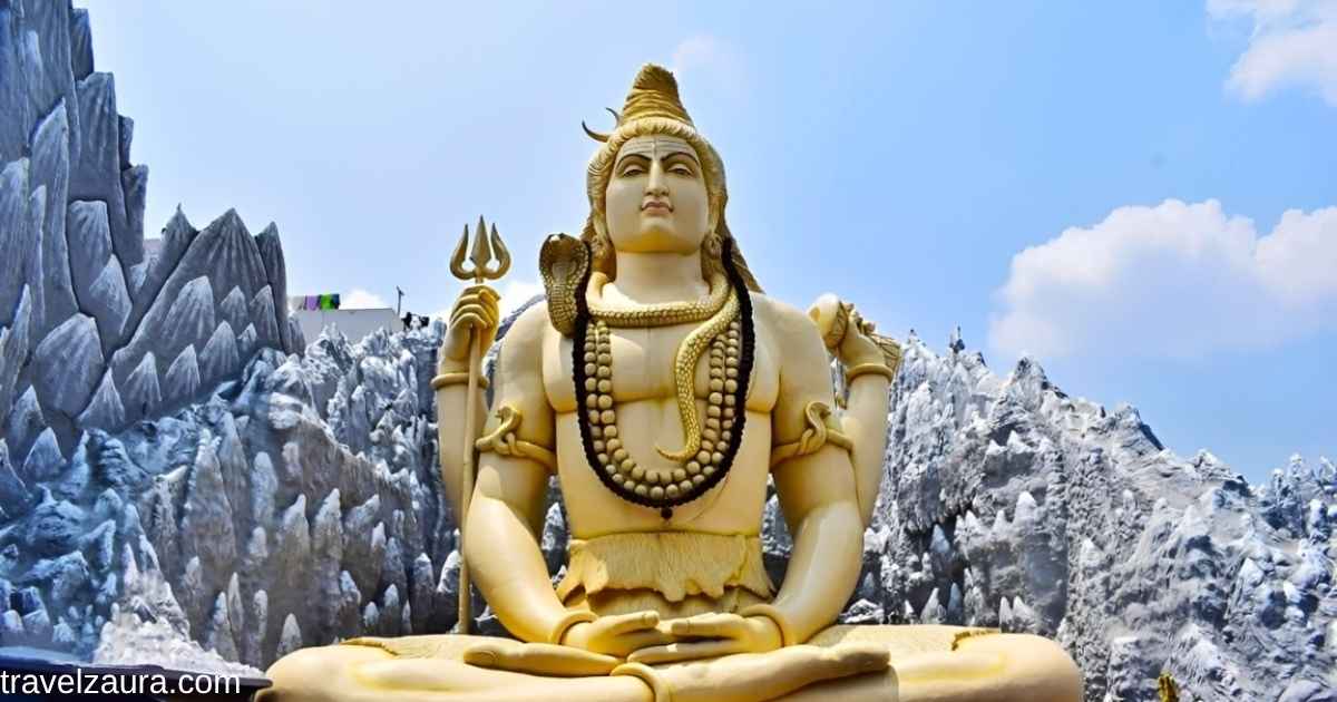 65-feet Shiva statue at Shivoham Shiva Temple Bangalore.