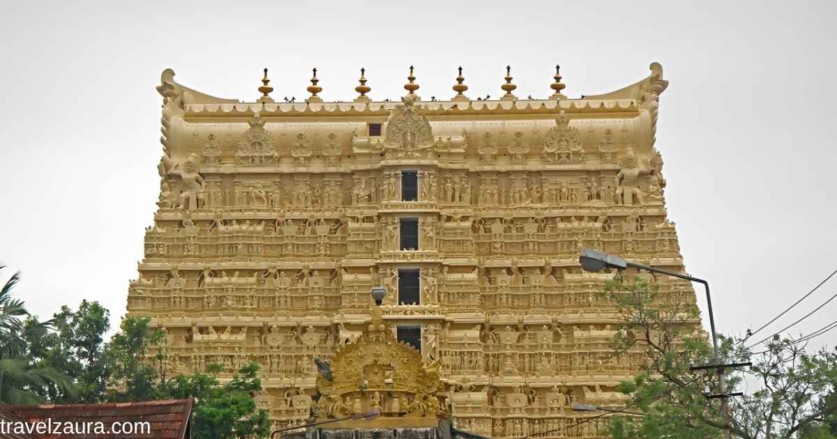Sree Padmanabhaswamy Temple gopuram in Thiruvananthapuram, Kerala.