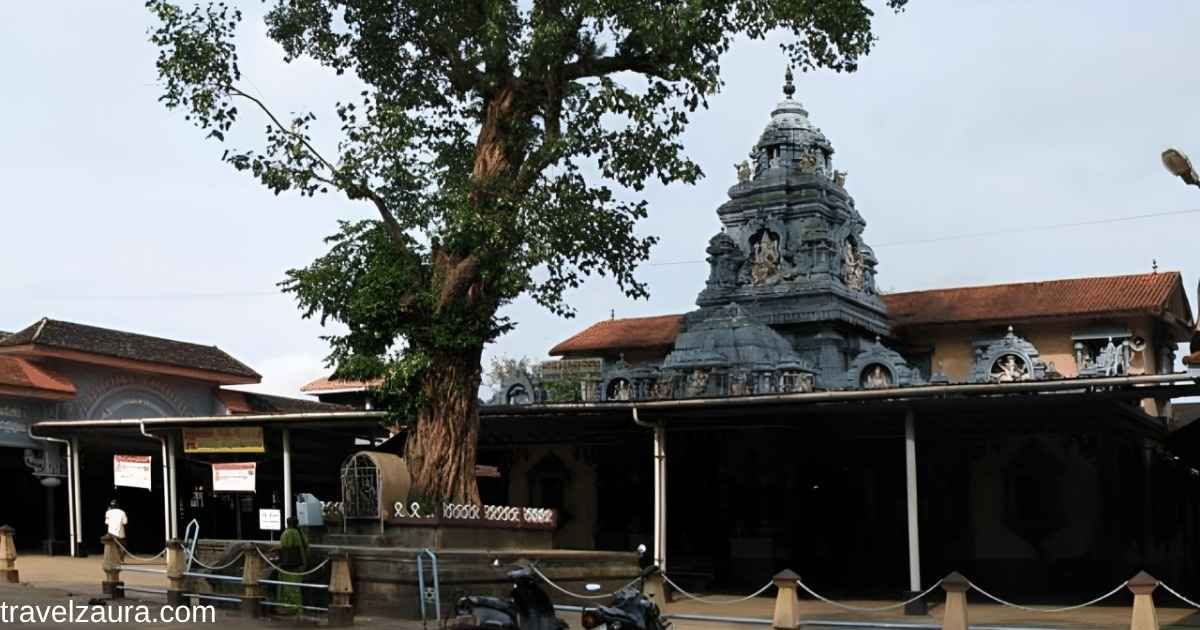 Anegudde Vinayaka Temple on its hillock in Kumbhashi, Udupi.