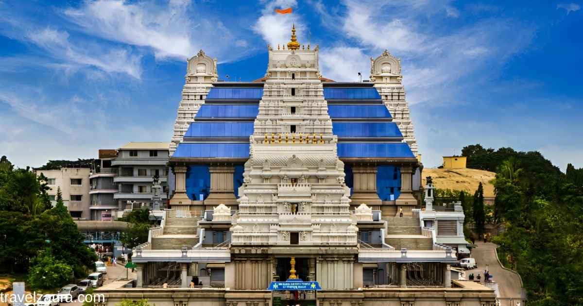 ISKCON Temple Bangalore timings, Hare Krishna Hill at sunrise.