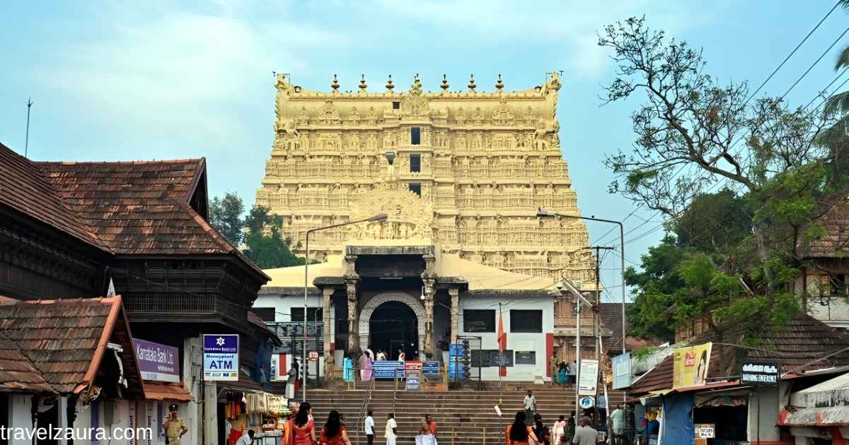Padmanabhaswamy temple timings darshan at the Trivandrum gopuram entrance.