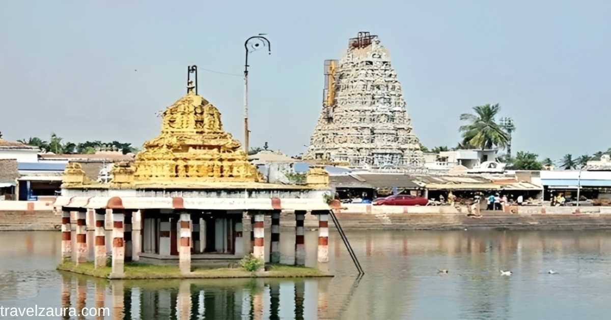 Rajagopuram of Thiruporur Murugan Temple, Tamil Nadu.