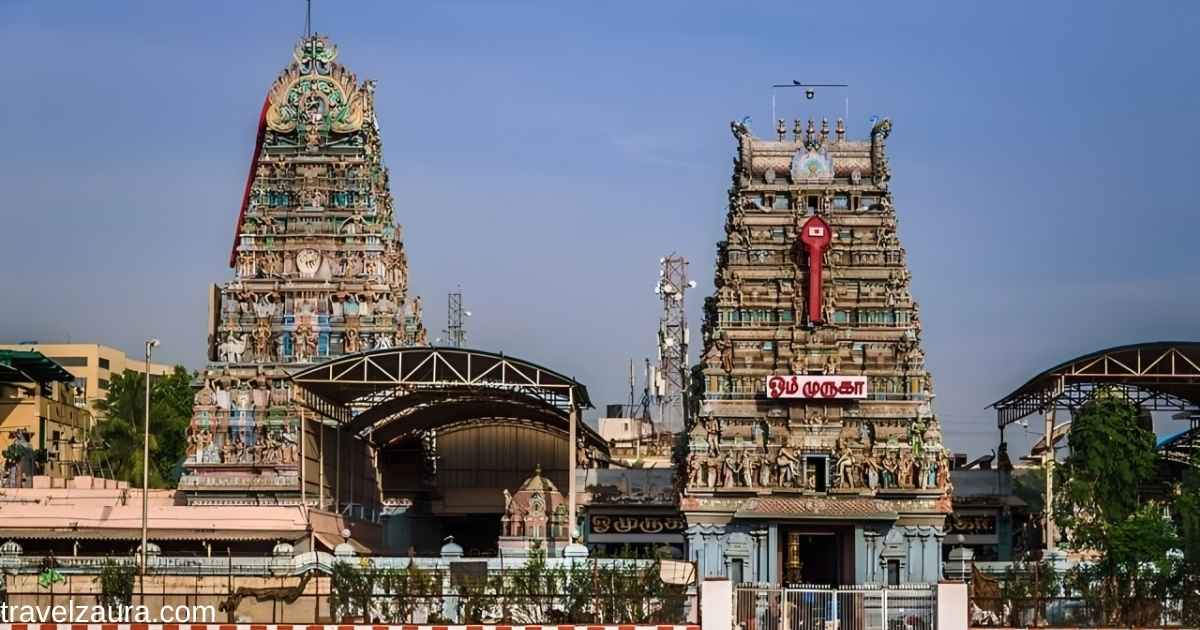 Vadapalani Murugan Temple Rajagopuram tower, Chennai.