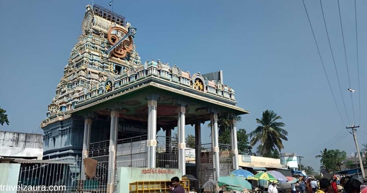 Rajagopuram of Vallakottai Murugan Temple in Vallam, Tamil Nadu.