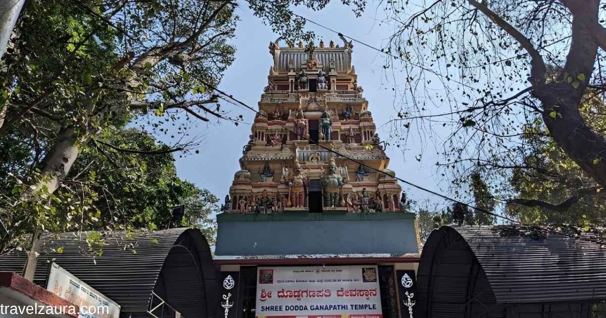 Monolithic Ganesha idol at Dodda Ganapathi Temple, Bengaluru.