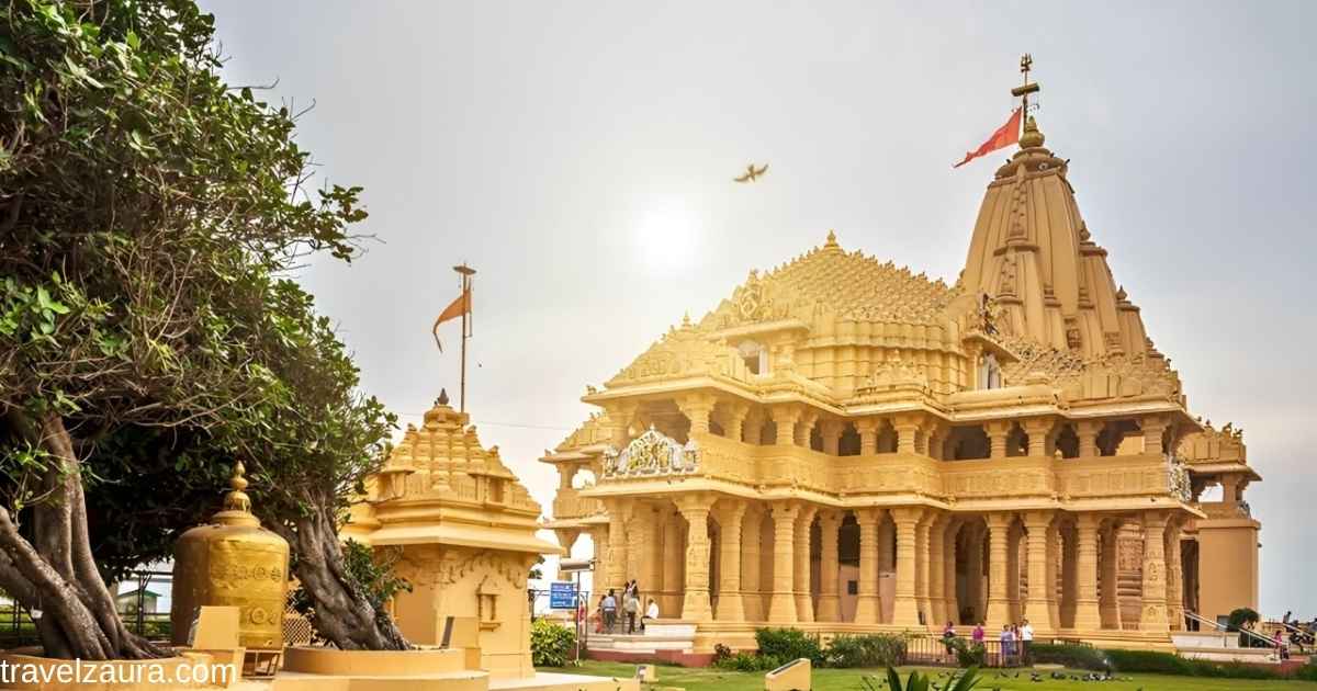Devotees at the Dwarkadhish Temple entrance in Mathura.
