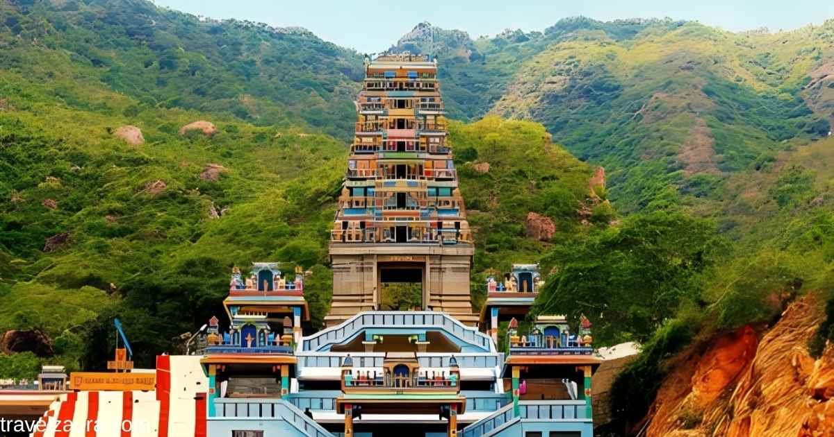 Pilgrims climbing the stone steps to Maruthamalai Murugan Temple near Coimbatore.